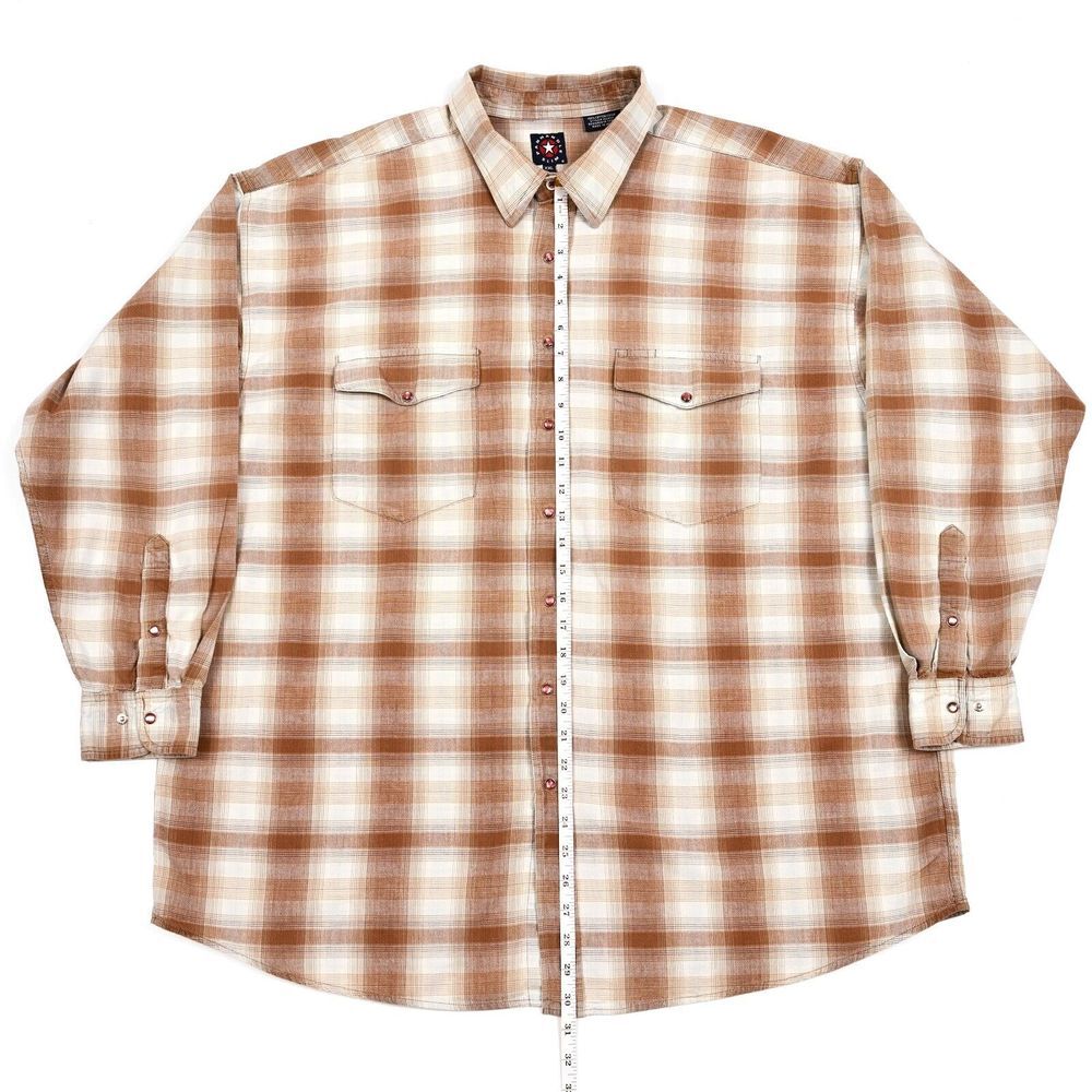 Panhandle Slim Men's 2XL‎ Plaid Pearl Snap Western Shirt Cowboy XXL EUC - Picture 3 of 10